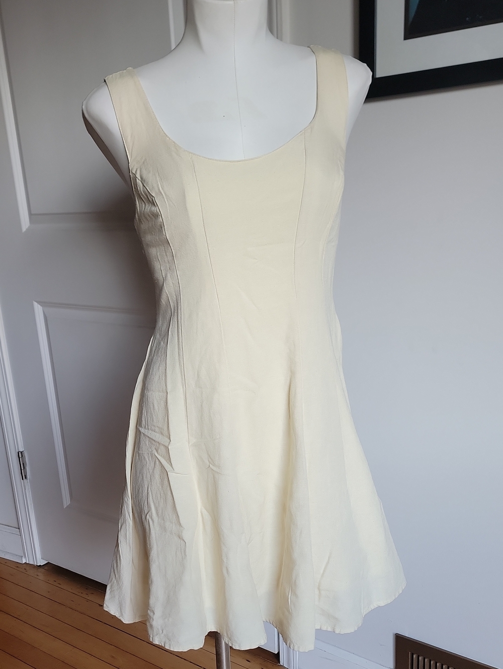 Japna Butter Yellow Sleeveless Fit & Flare Mini Dress - Size Small - NWOT